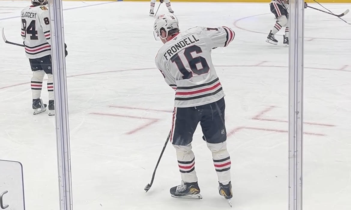 Anton Frondell was a bright spot in Blackhawks’ third straight loss